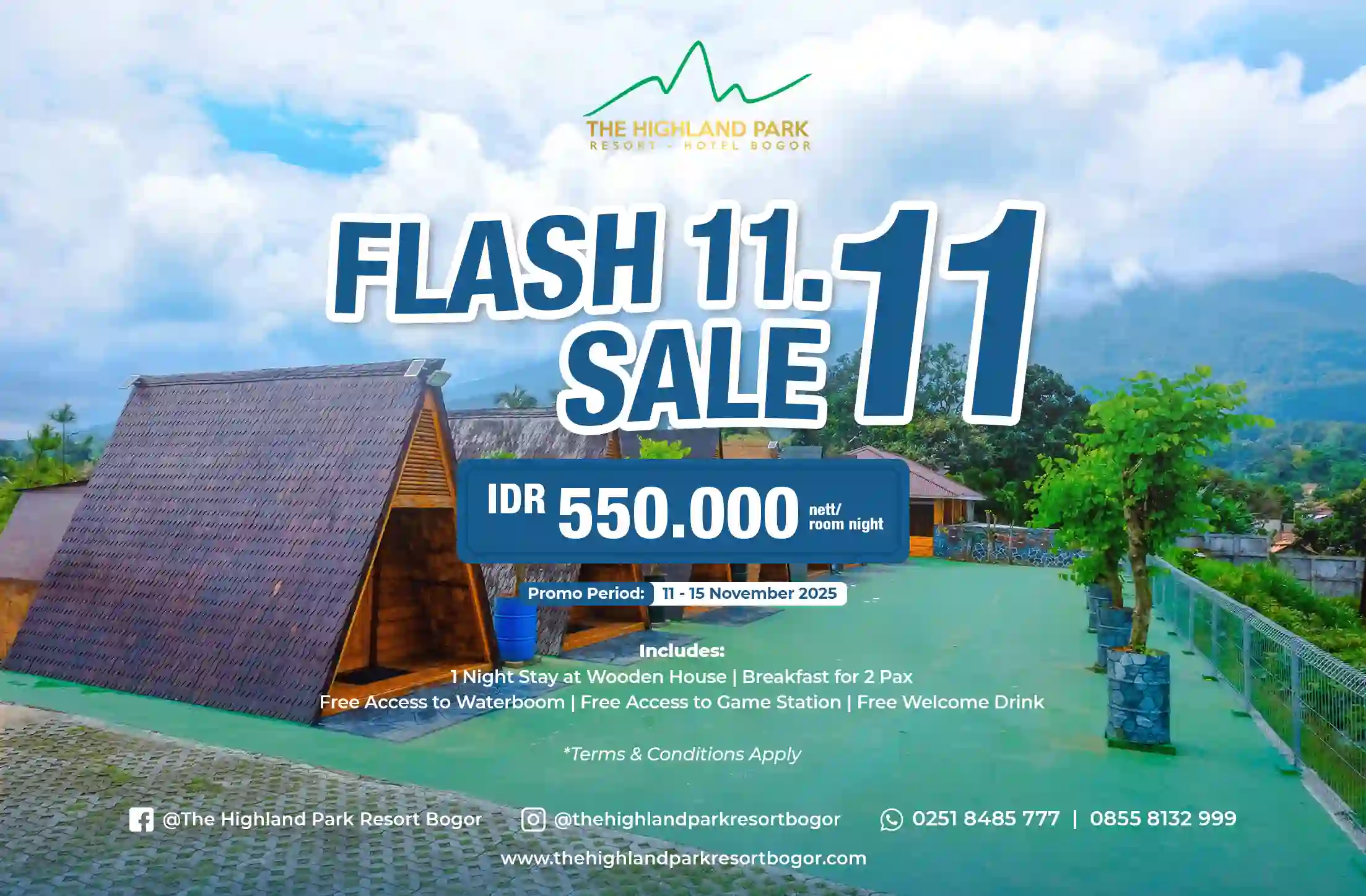 Flash Sale 11.11 The Highland Park Resort Bogor.